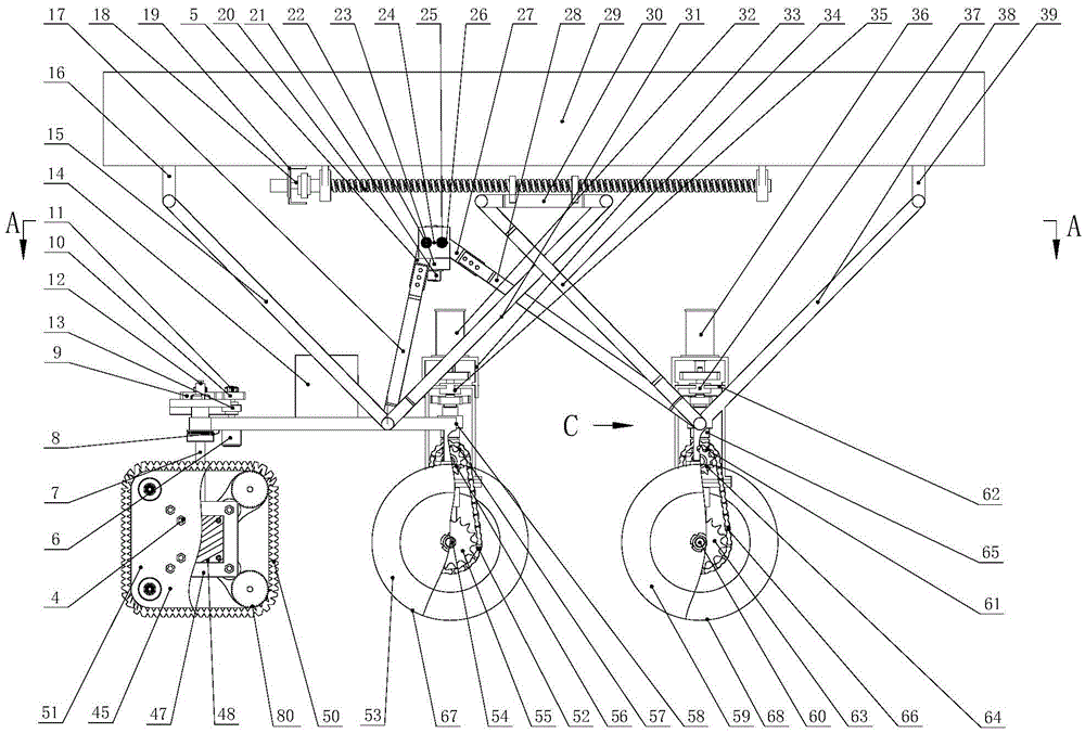 Sampling robot walking mechanism