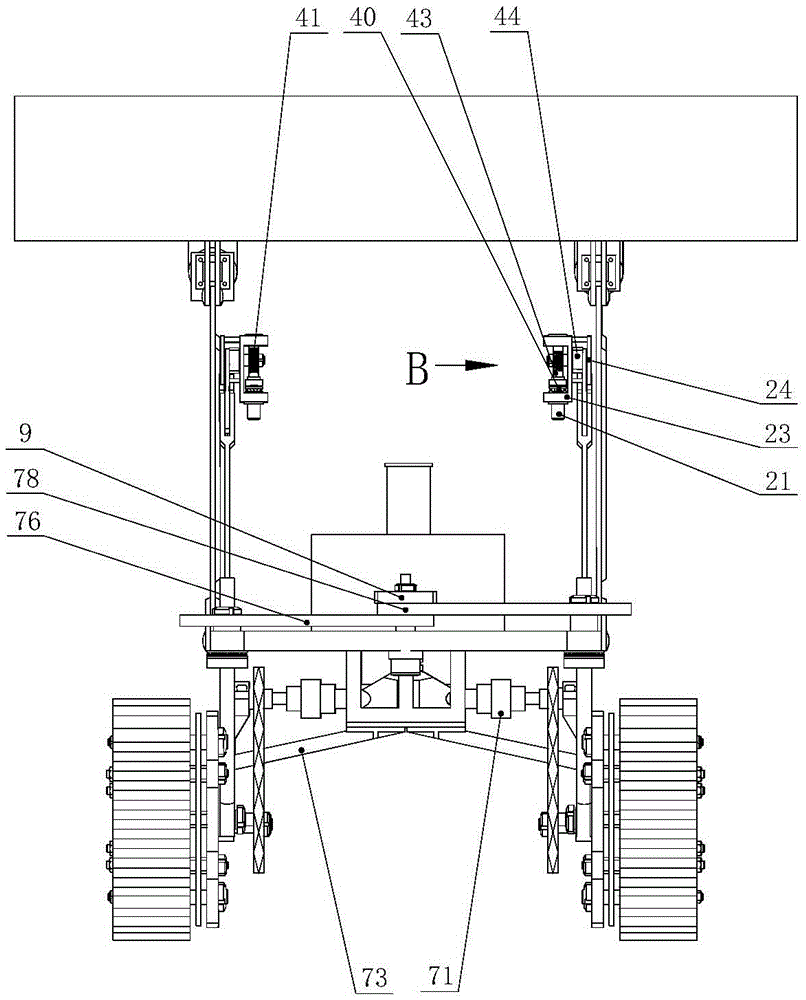 Sampling robot walking mechanism