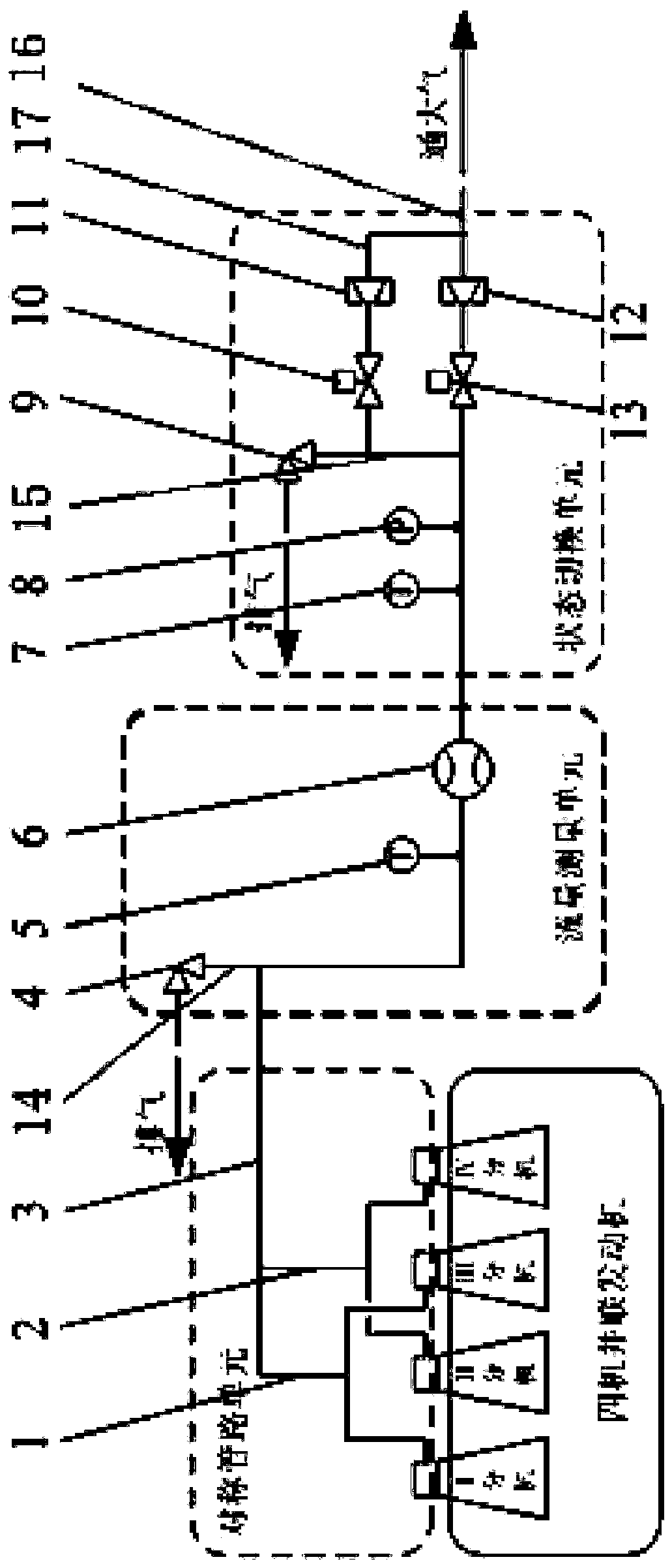 Low temperature and small flow precooling system and precooling method for liquid rocket engine test