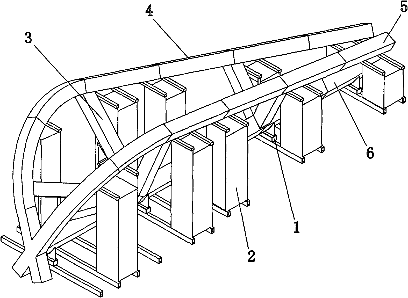 Method for establishing temporary supporting frame system assembled by steel structures