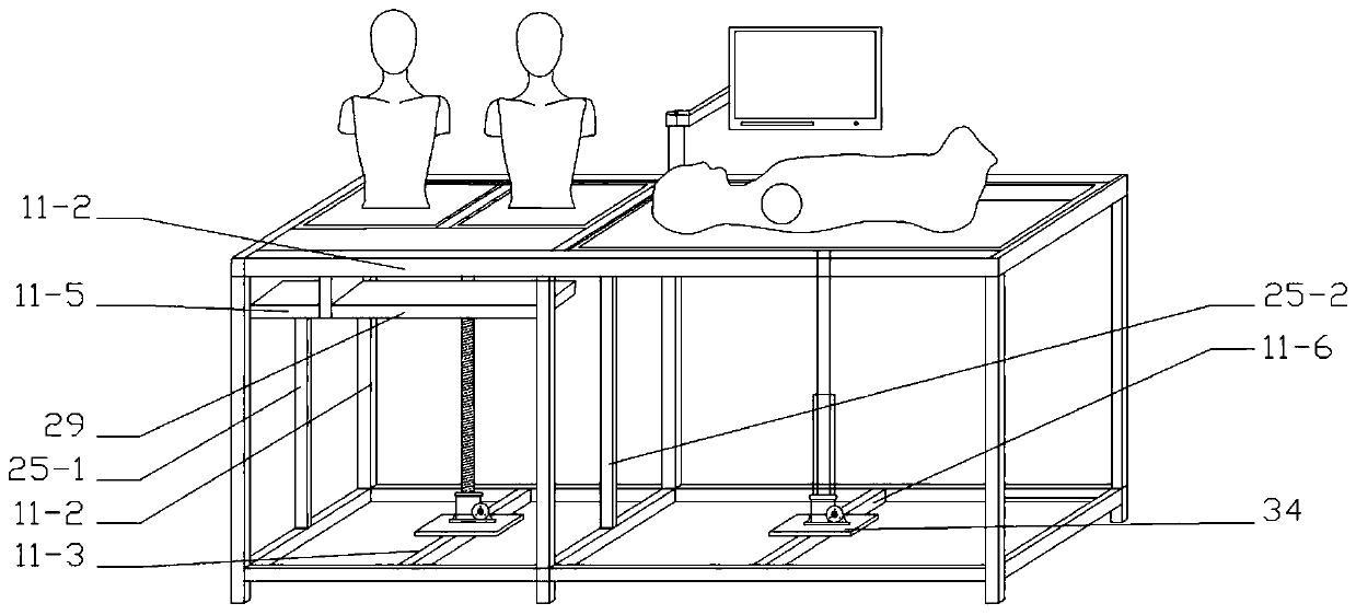 Full-automatic multifunctional chest abdominal examination training experiment table