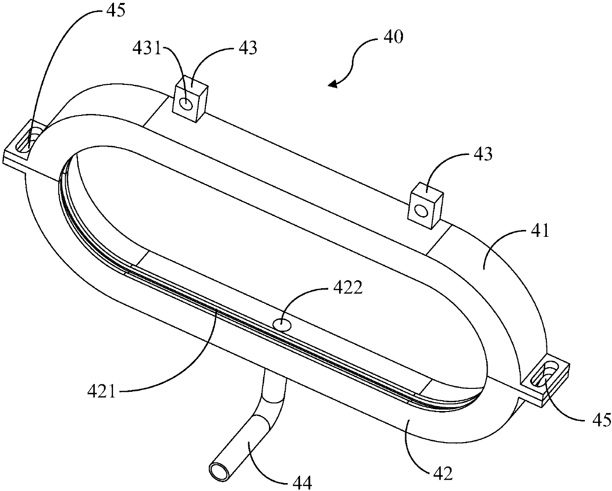 Protective cover for blast furnace cooling plate component