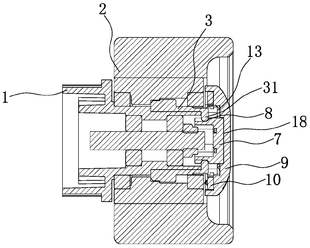 Clutch state locking structure of rotary control clutch