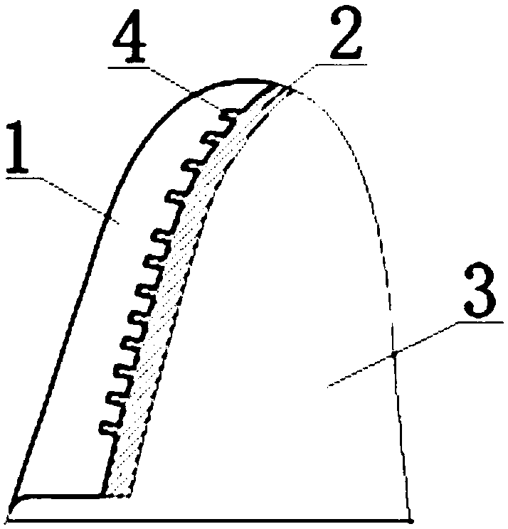 Method for adhering and combining zirconia prosthesis and natural tooth