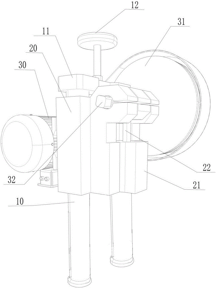 Lifting mechanism which is used for stamping equipment and is provided with position adjustment function