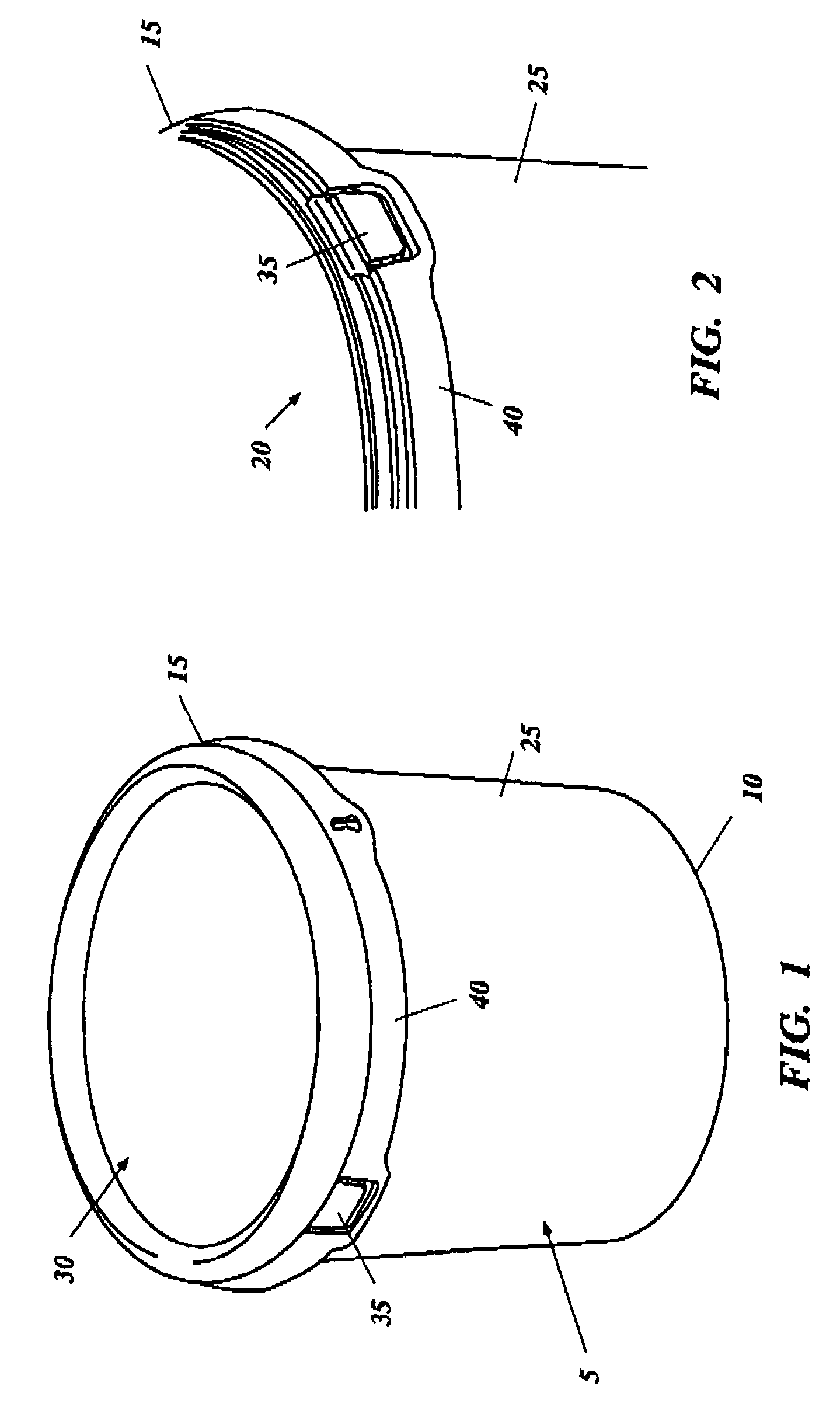 Container and lid and related method