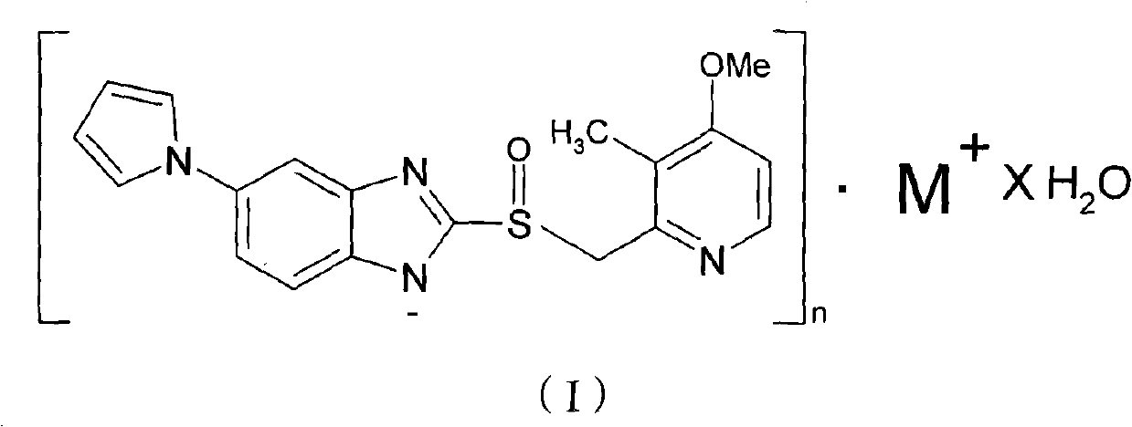 Hydrate of ilaprazole salt, preparation method thereof and application thereof