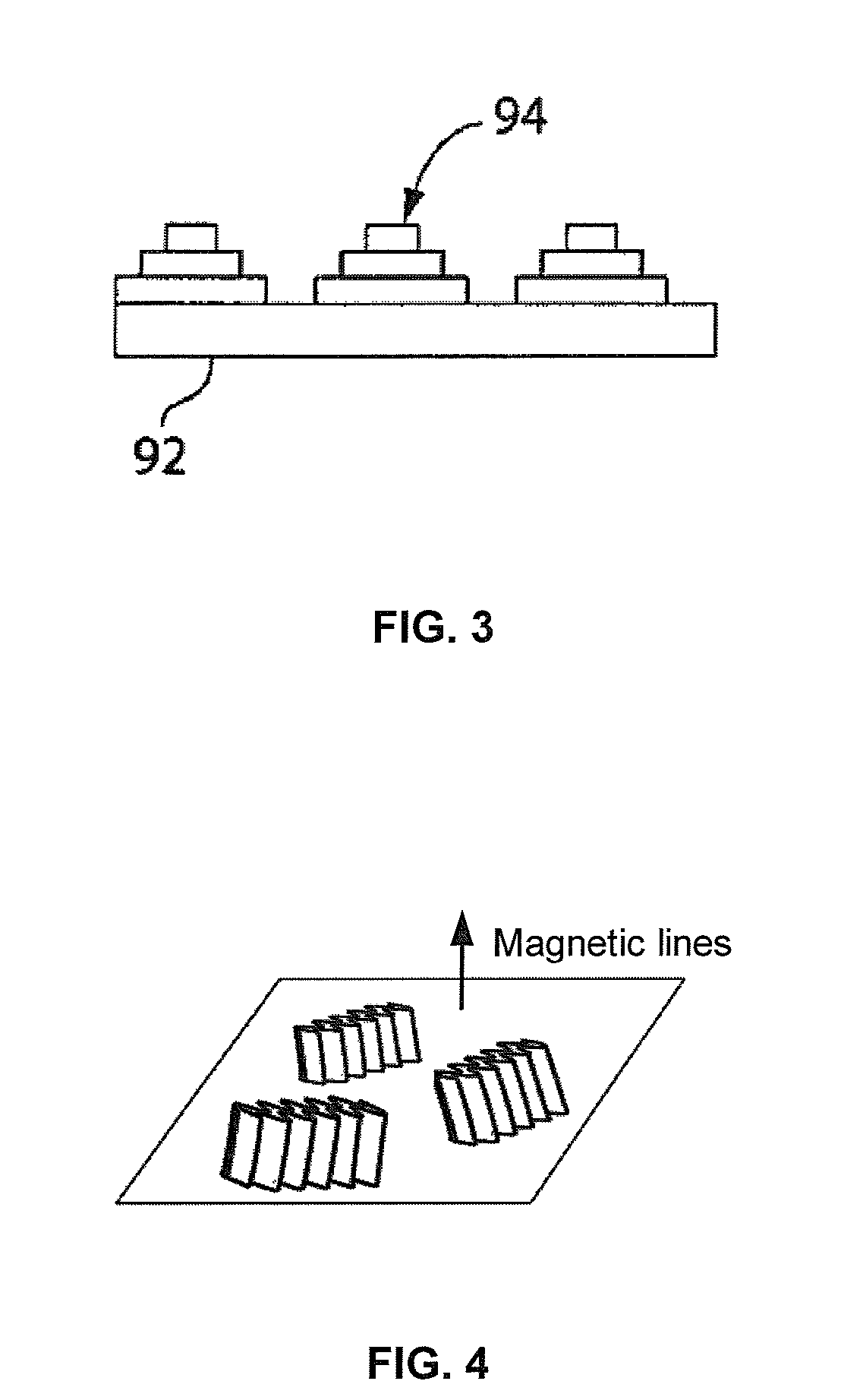 Three-dimensional orientation of grated flakes