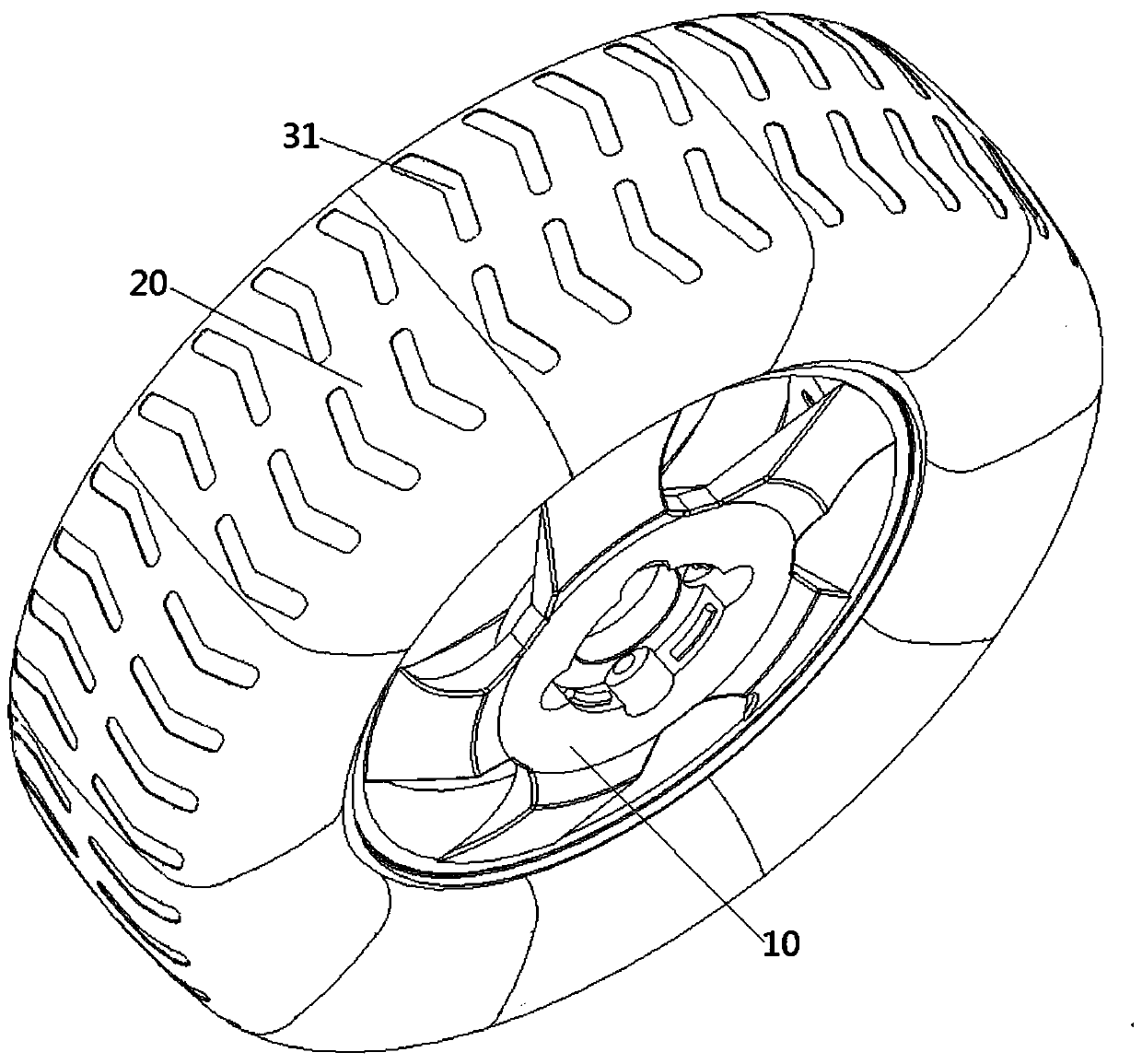 Dual Stiffness Modular Metal Elastic Tire