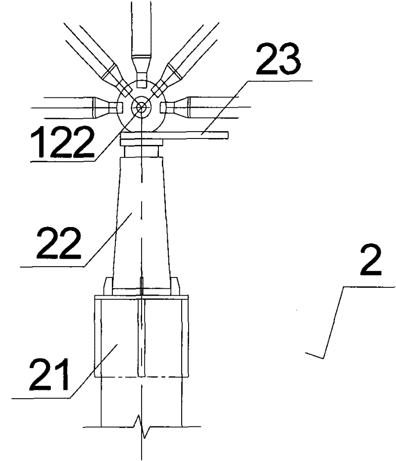 Device and method for removal construction of vertical posts positioned on lower part of large-span net rack