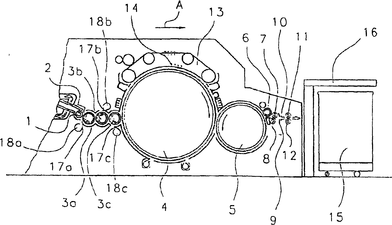 Apparatus having at least one separating knife in cotton carding machine, dust-colecting machnie or the like