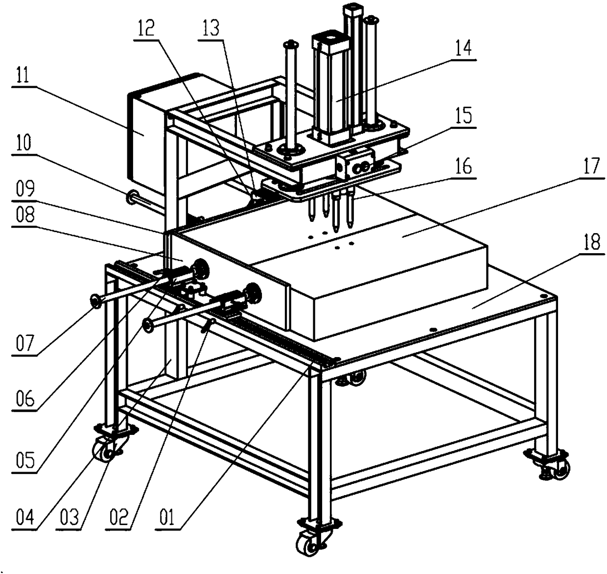 Punching machine for integral ceramic fiber module