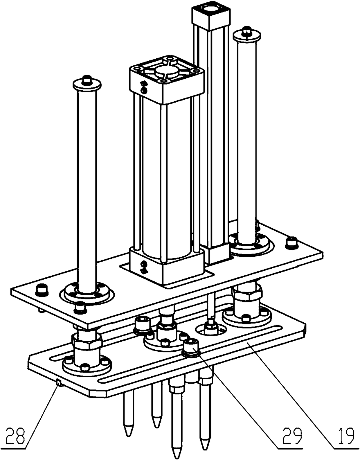 Punching machine for integral ceramic fiber module