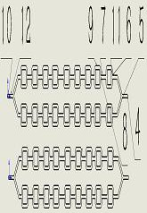 Combined micro-channel structure