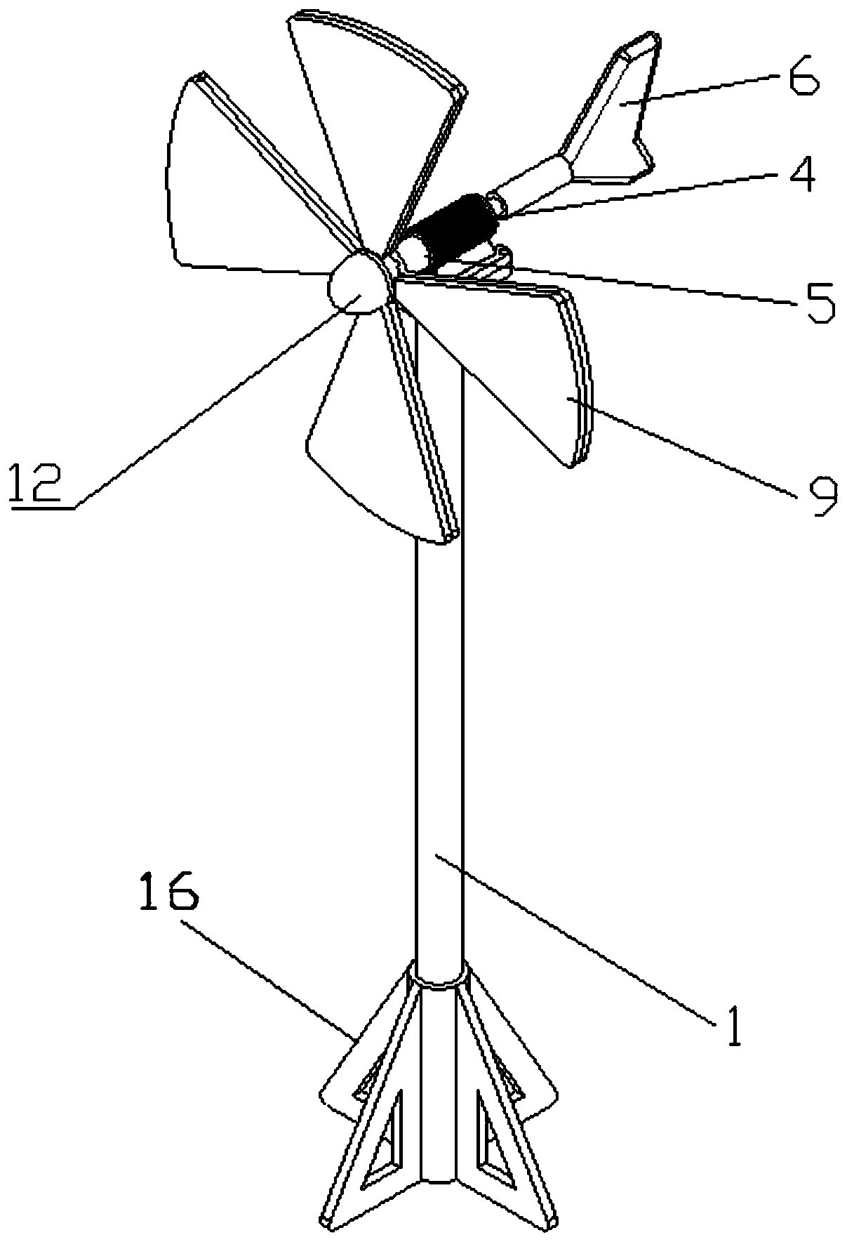 Intelligent solar and wind power generation device