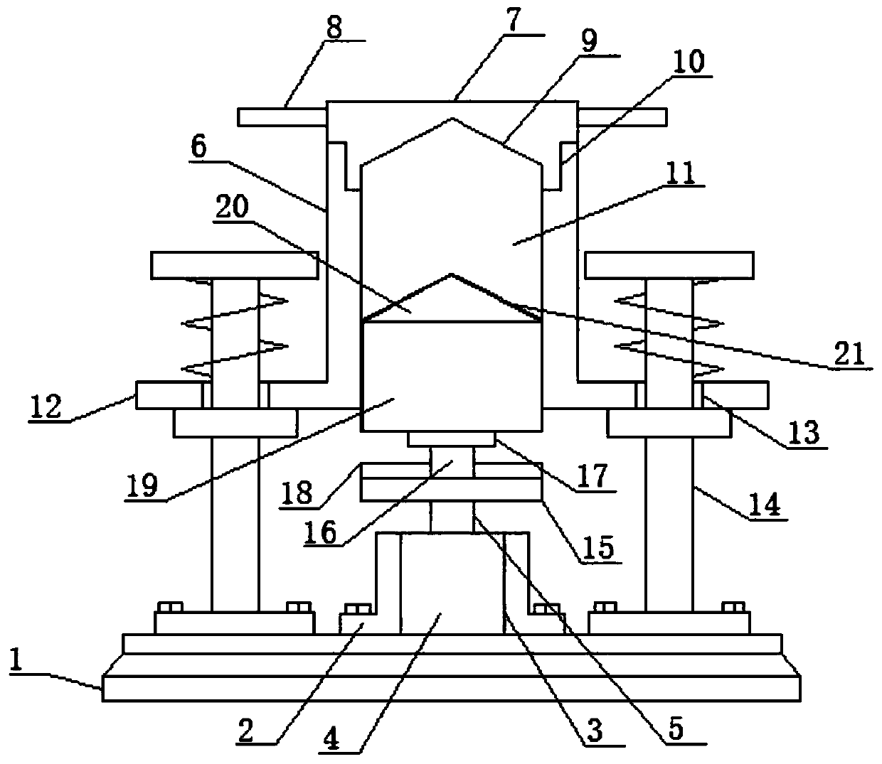 Thread-structure efficient type blocky object grinding device