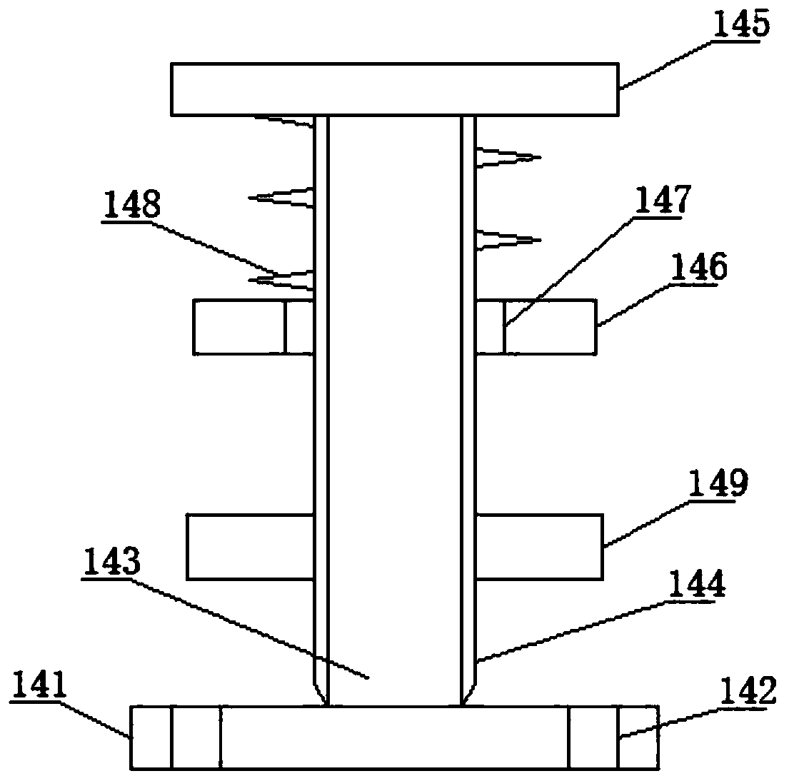 Thread-structure efficient type blocky object grinding device