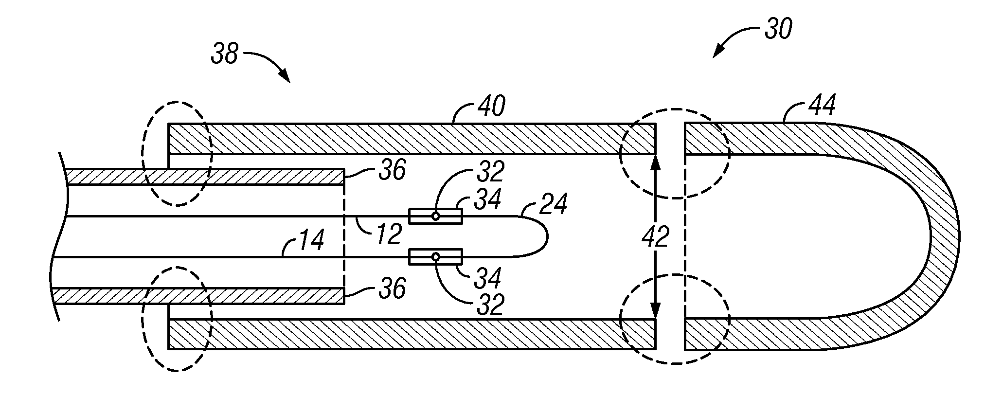 High temperature fiber optic turnaround