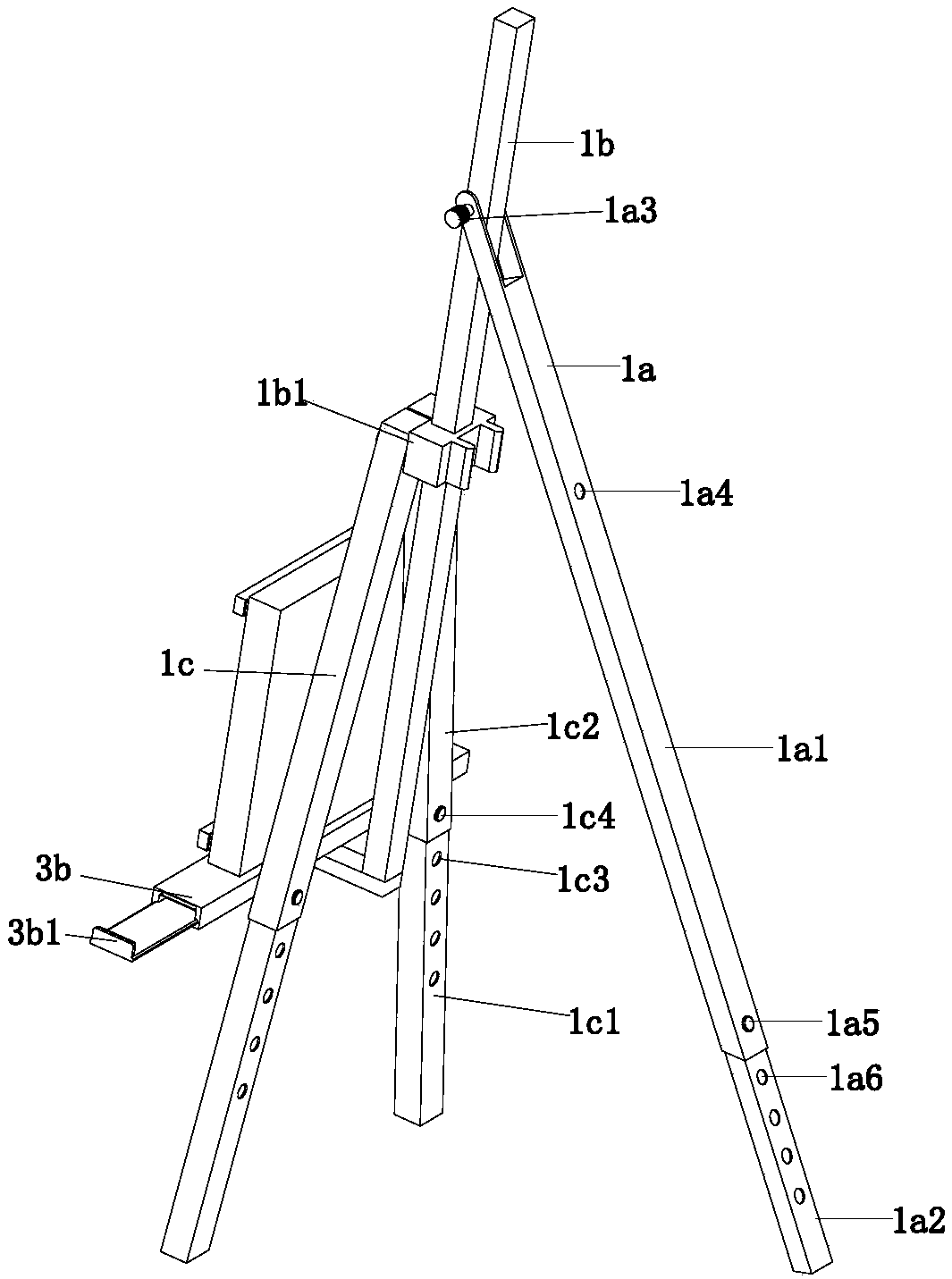 Outdoor art design drawing device facilitating unfolding and spread