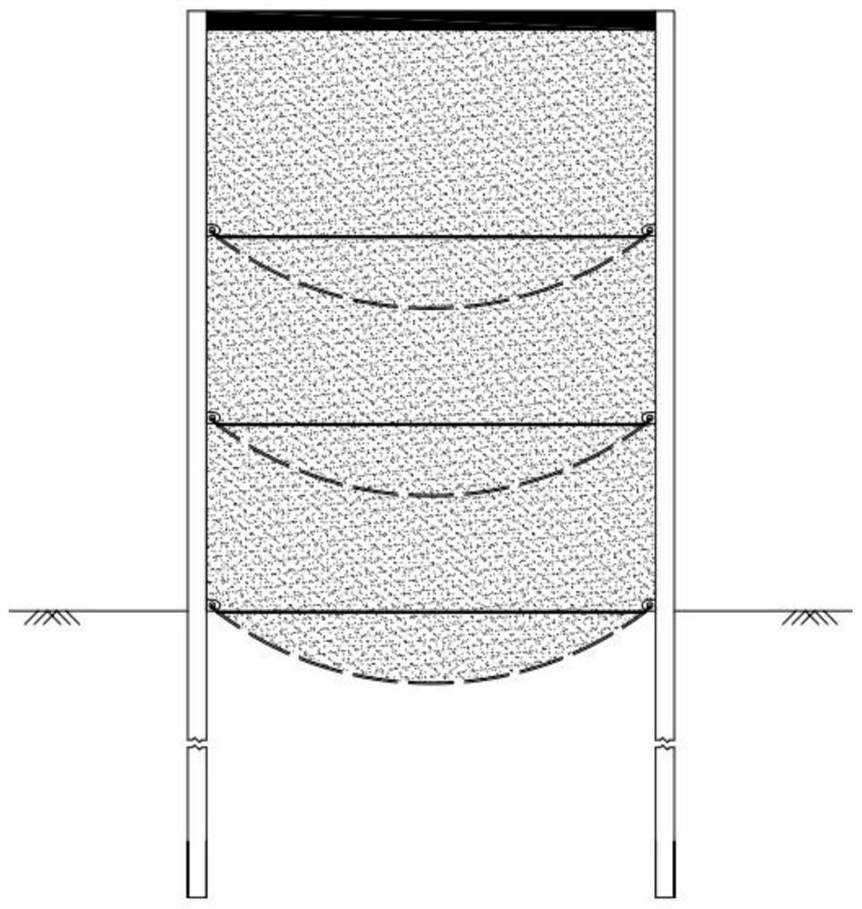 Double-row sheet pile decompression self-unloading method and double-row pile structure thereof