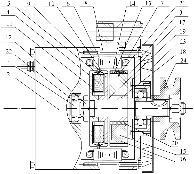 Radial-tangential permanent magnet and electromagnetism mixed excitation generator