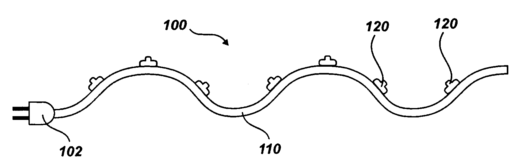 Non-tangling Christmas light assembly