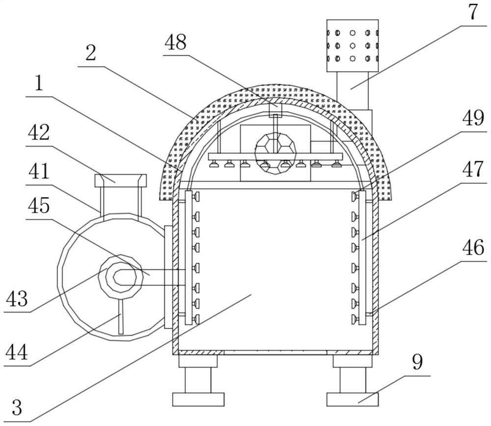 Forming machinery equipment used for processing of water tank and working method of forming machinery equipment used for processing of water tank