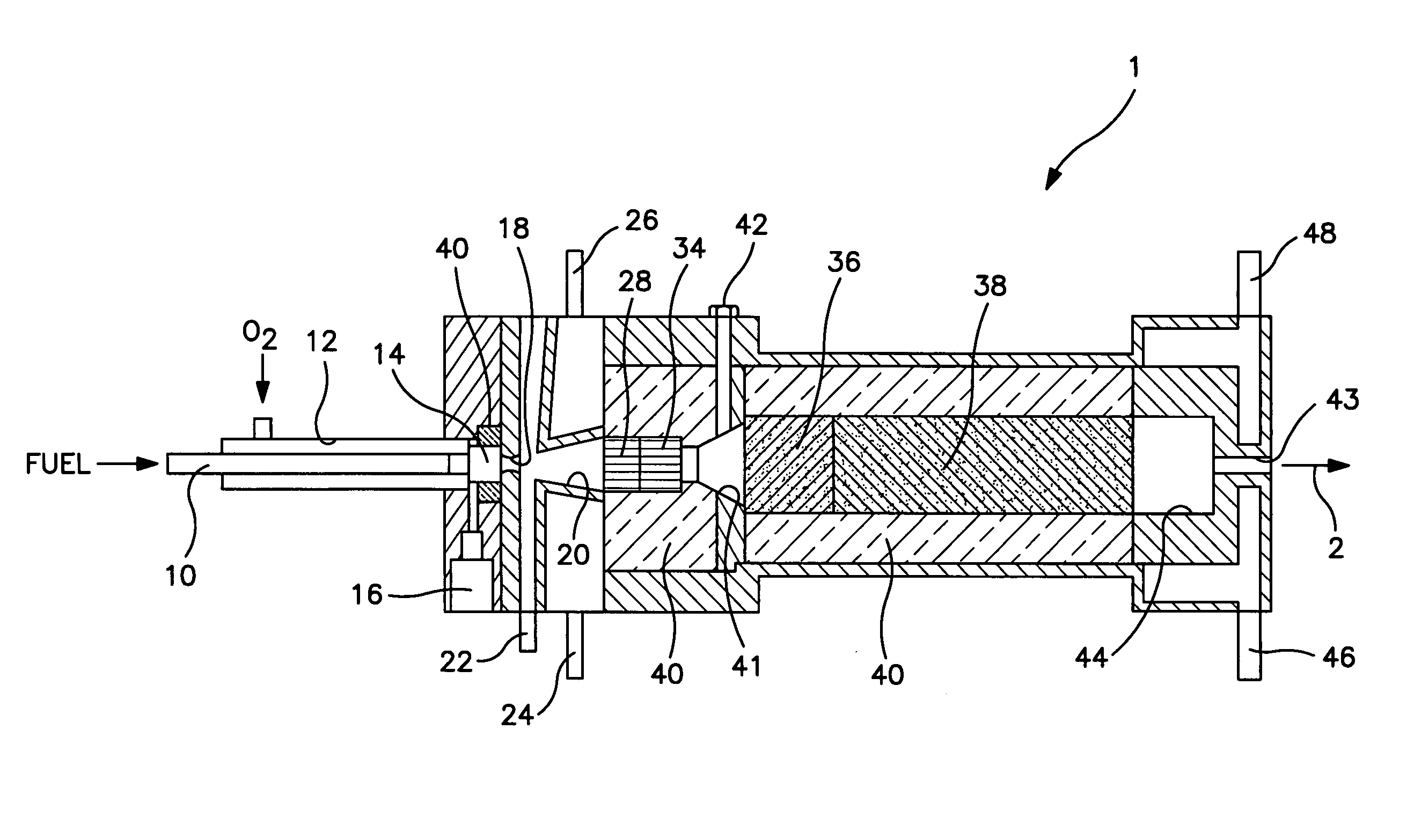 Autothermal reactor and method for production of synthesis gas