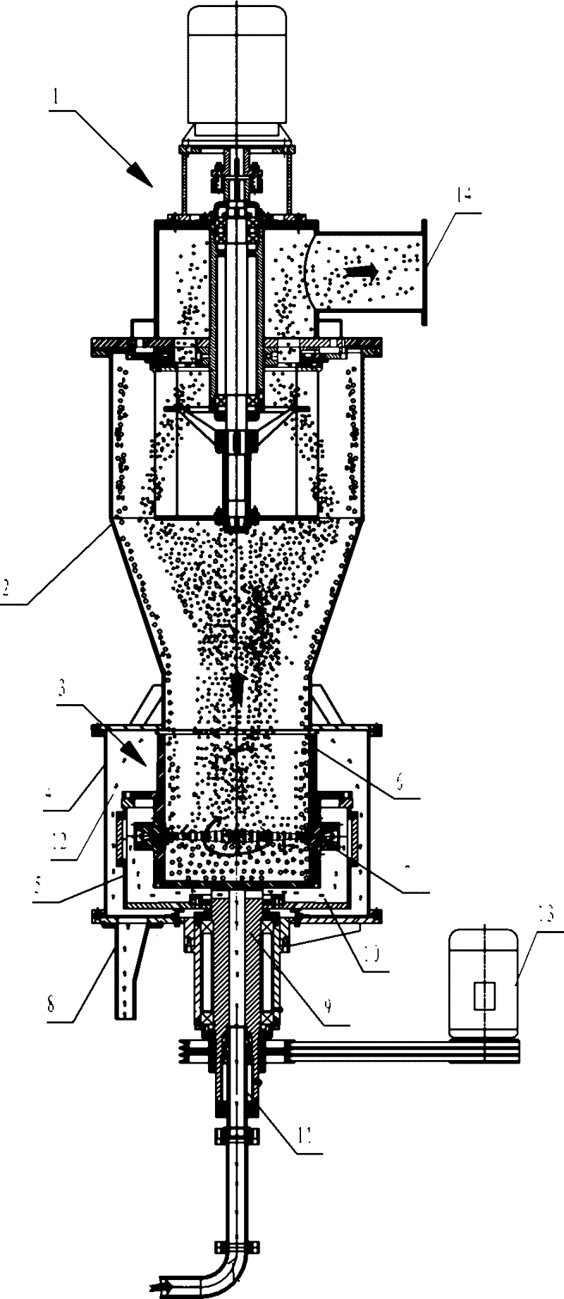 Cyclonic jet mill