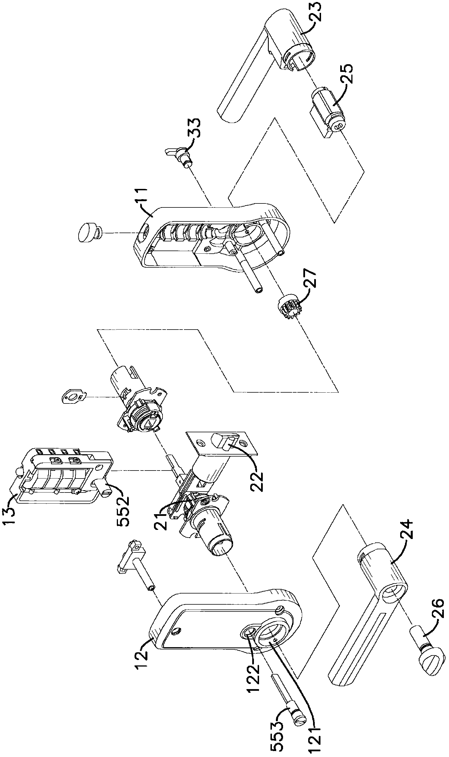 Mechanical coded door lock