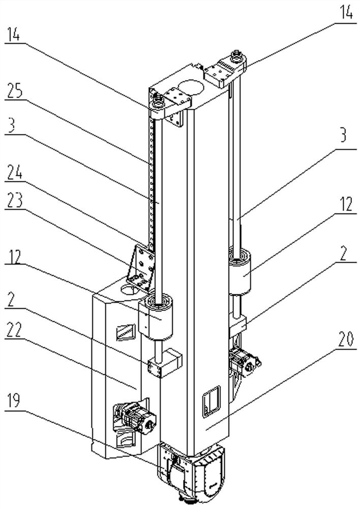 High-precision rapid driving mechanism for vertical shaft of numerical control machine tool