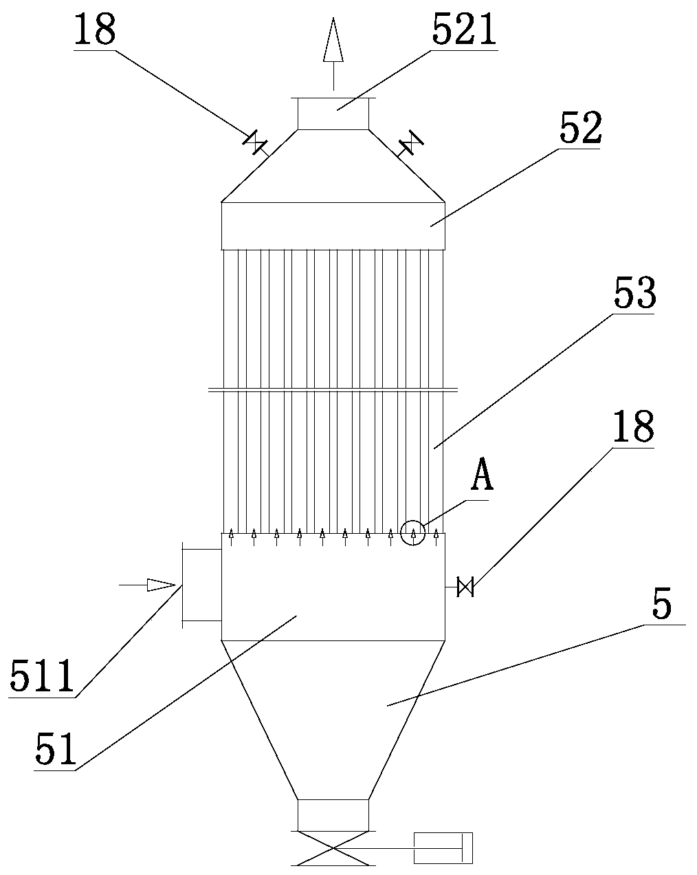 Full-dry dust removal system for converter primary flue gas high-efficiency energy-saving ultra-clean emission