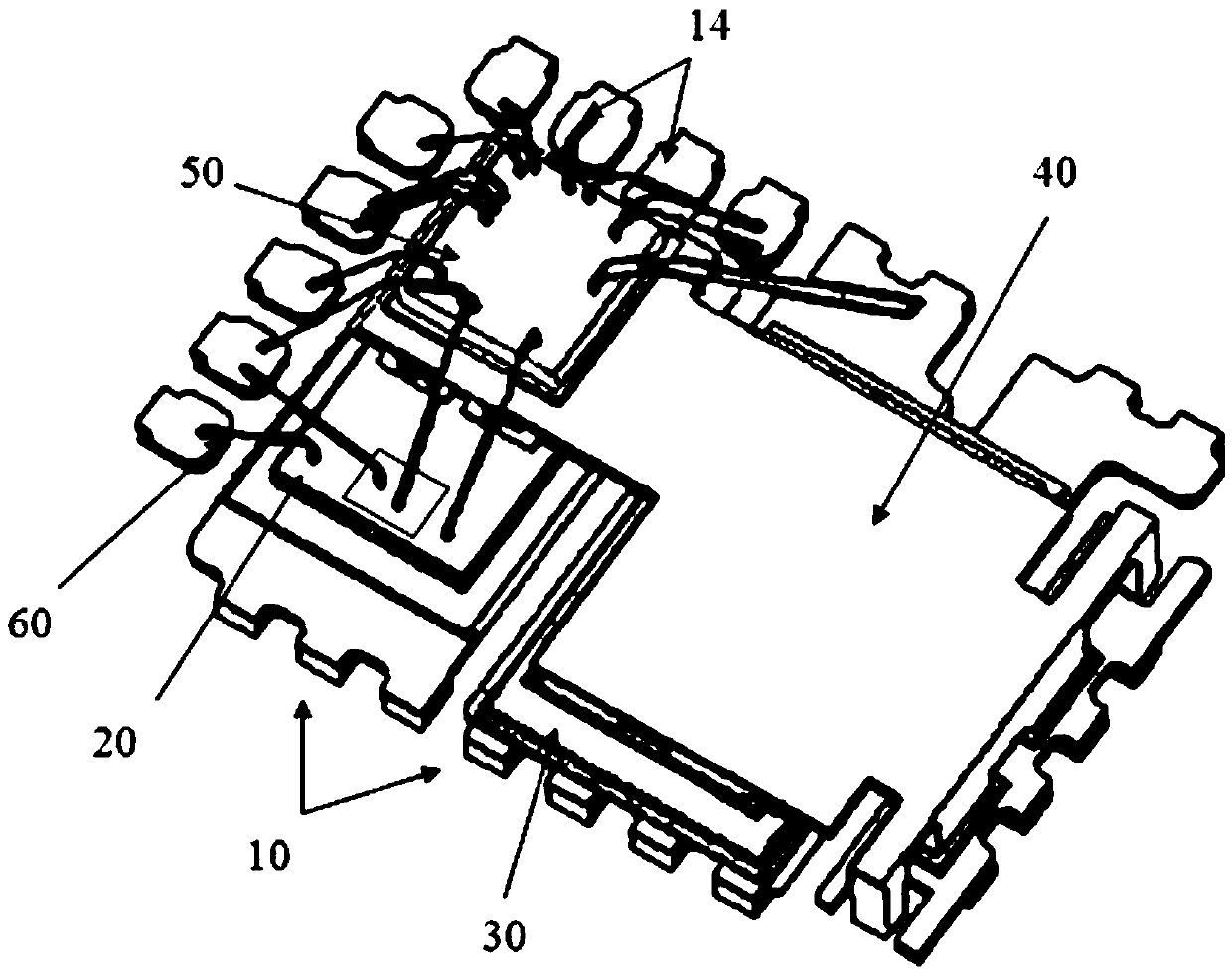 Multi-chip stacked package structure and packaging method thereof