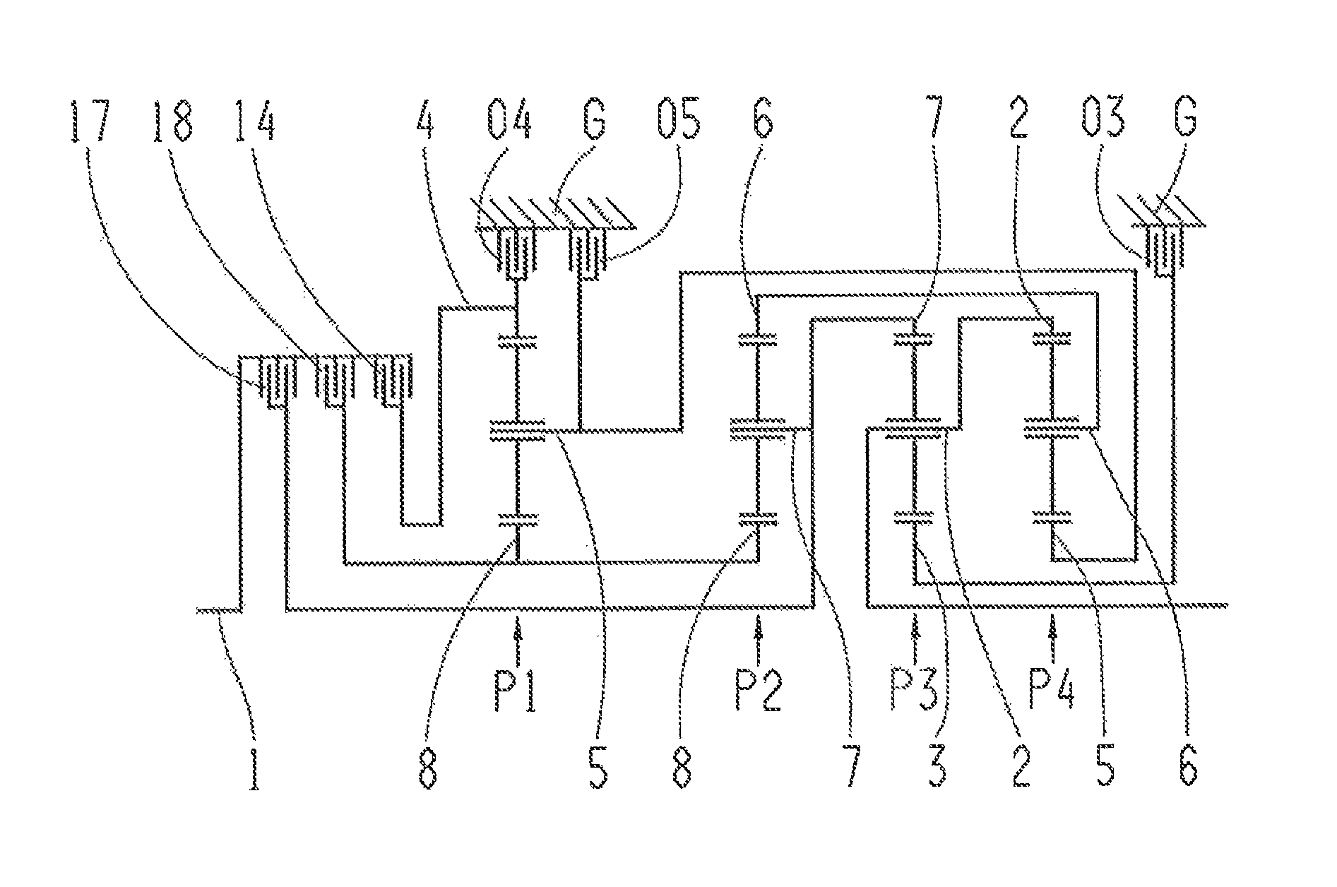 Multi-speed gearbox