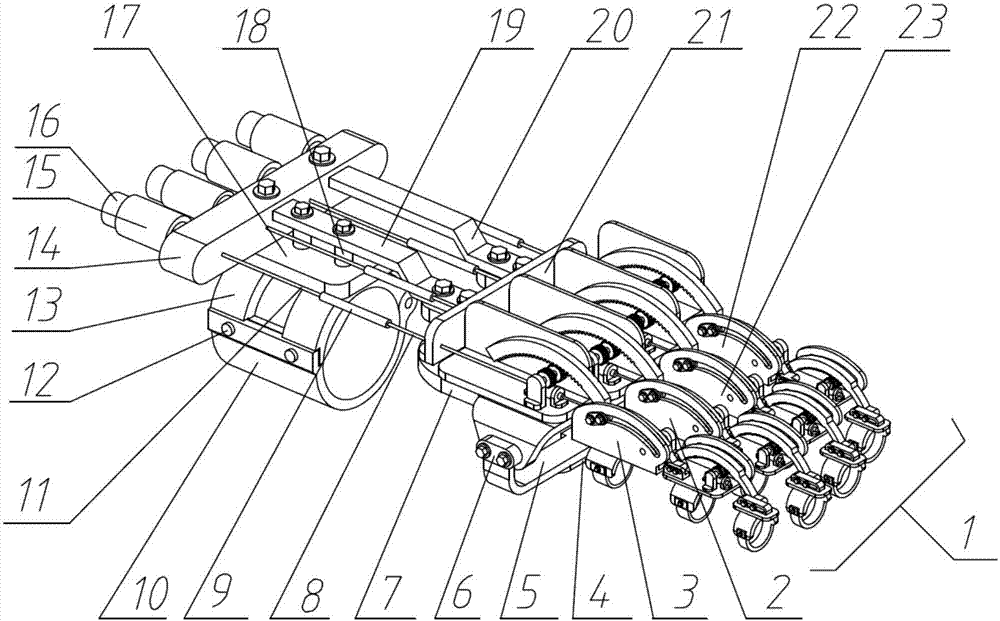 An exoskeleton hand rehabilitation training device