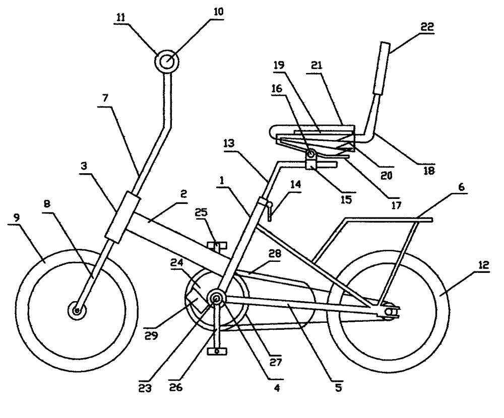 Automatic variable-speed type multifunction health-care bicycle with forward and reverse driving