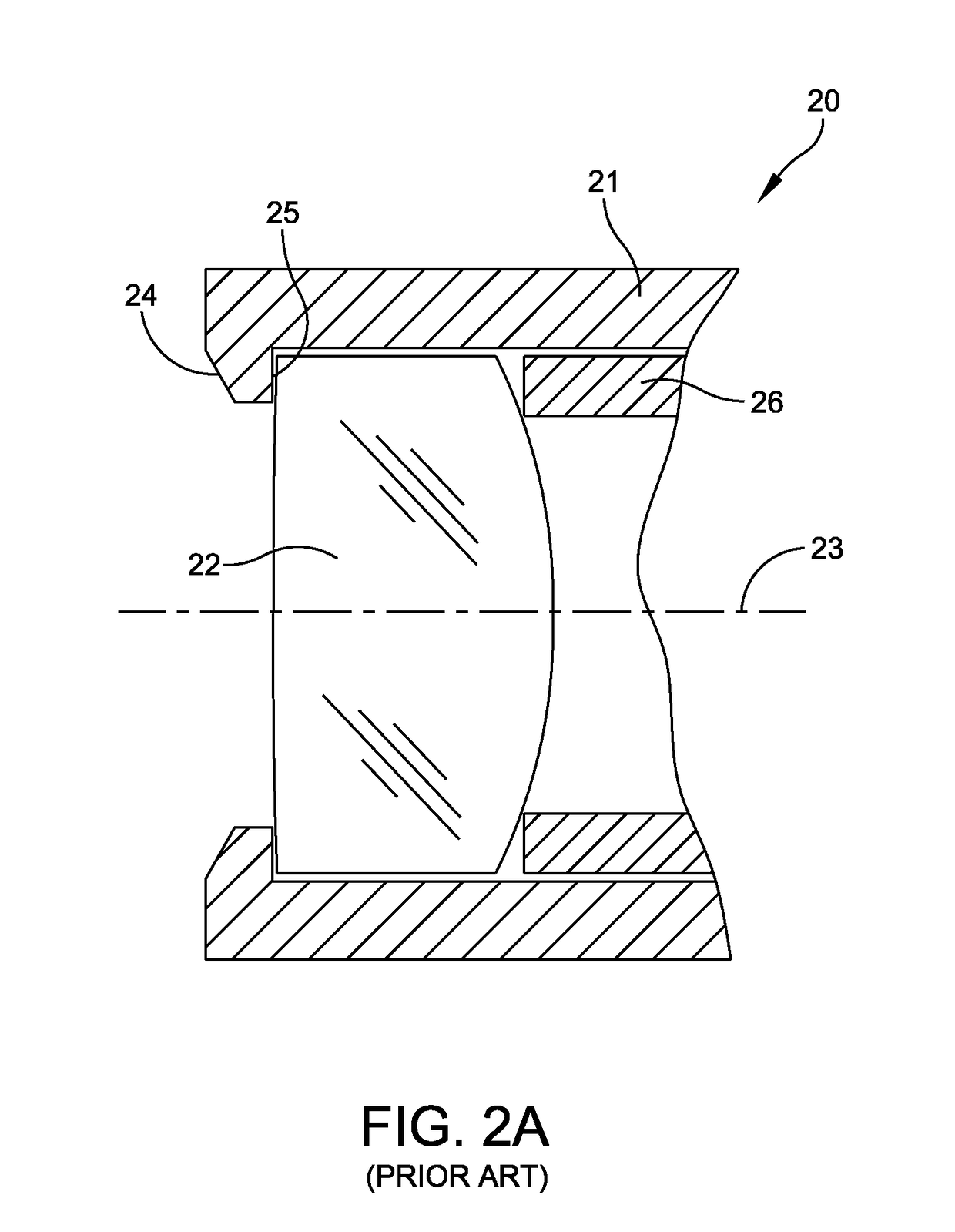 Opto-mechanical apparatus adapted for mounting optical elements with small cross sections