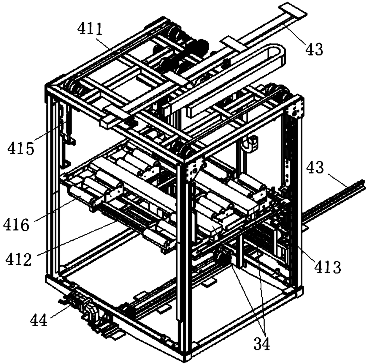 Lifting connection mechanism for automobile battery changing station