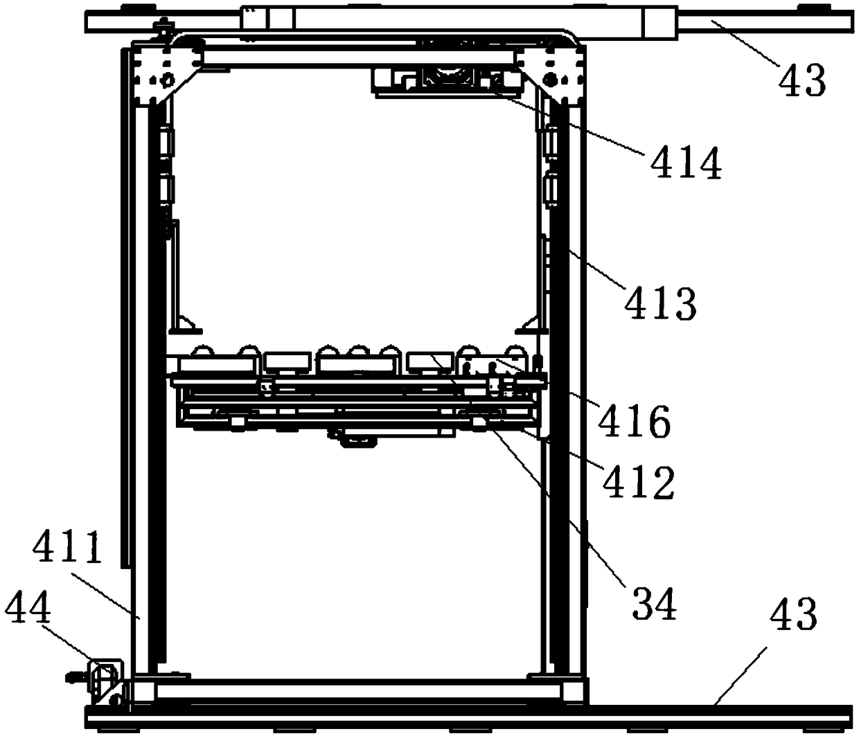 Lifting connection mechanism for automobile battery changing station