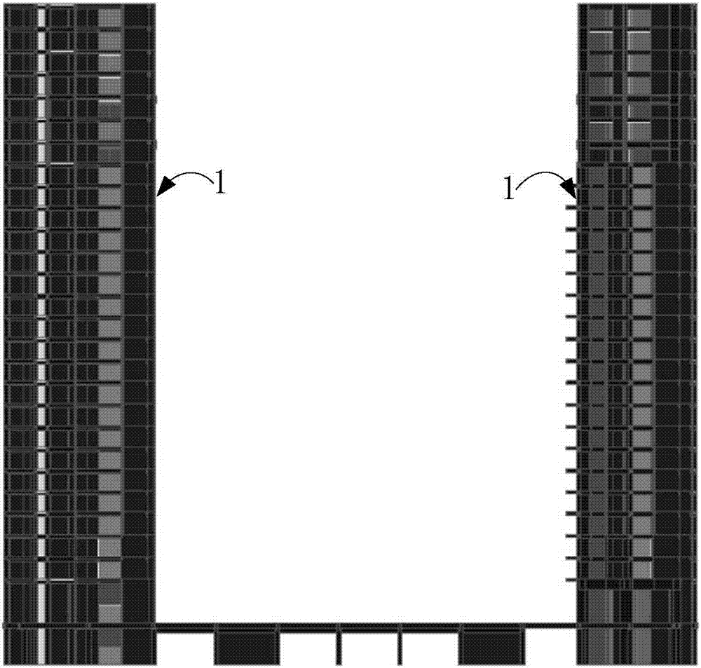 Construction method of connected structure building