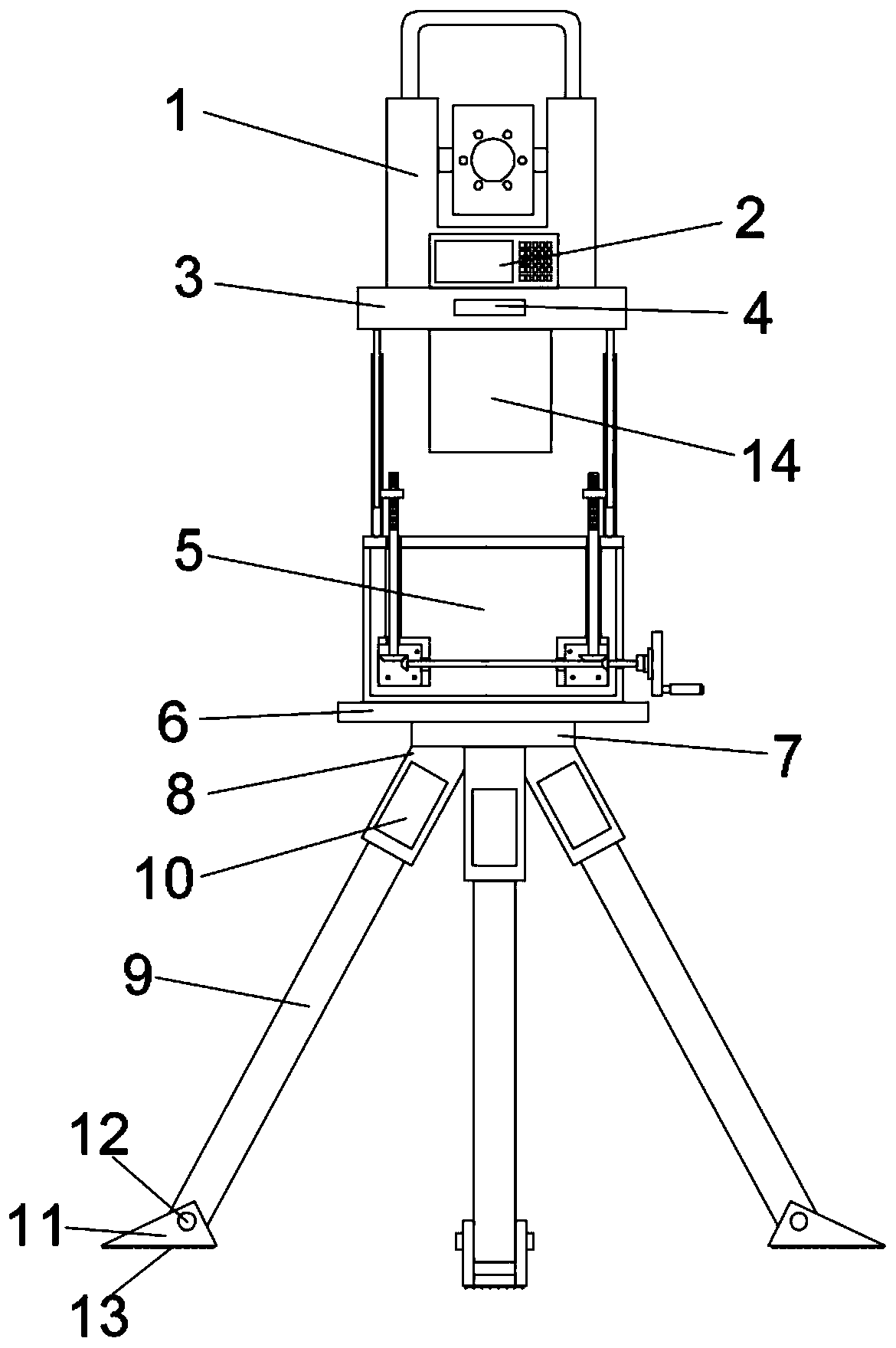 Automatically-monitoring total station