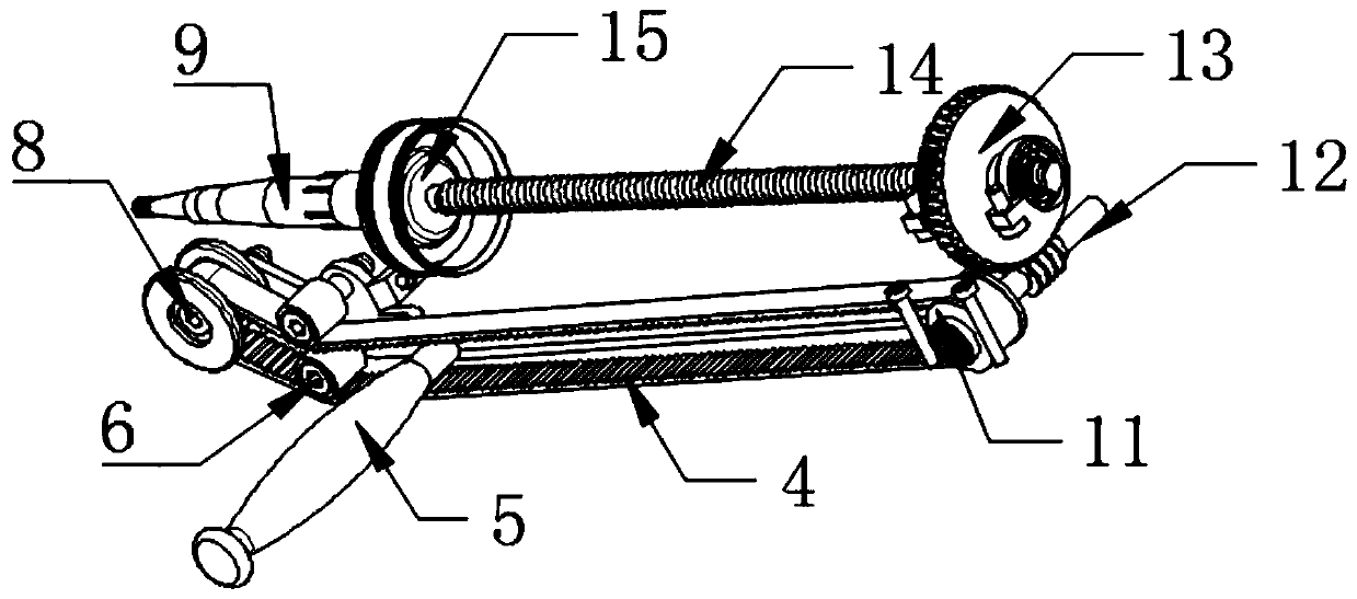 Pneumatic glue gun with quantitative glue discharging function for packaging rubber pipe and using method