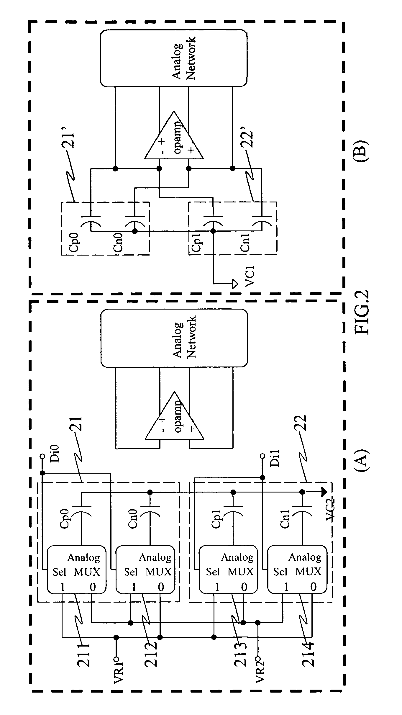 Reconfigurable switched-capacitor input circuit with digital-stimulus acceptability for analog tests