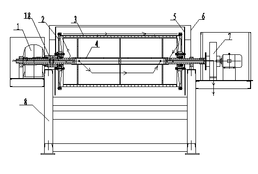 Cooling type high-efficiency extracted product dry magnetic separator