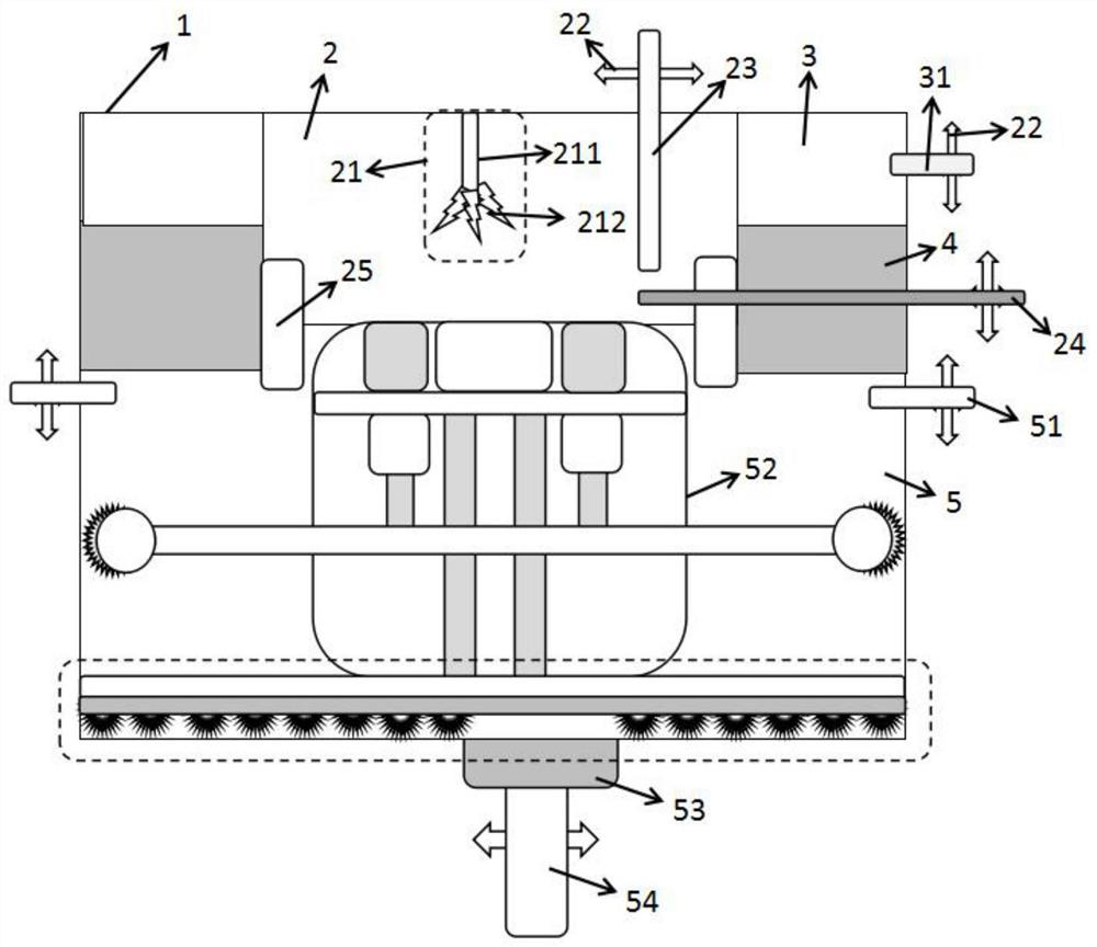 A treatment device for deep purification of waste water resin high-concentration desorption liquid