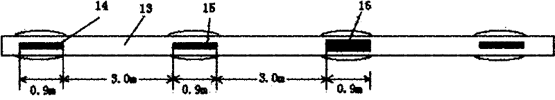 Overhead drawing device for segment colored cotton sliver production and method for segment colored cotton sliver production