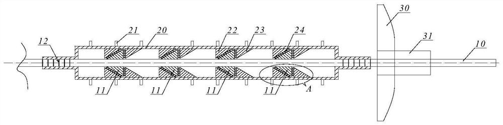 Multi-section anchoring energy dissipation yielding anchor rod for rockburst and anchoring method