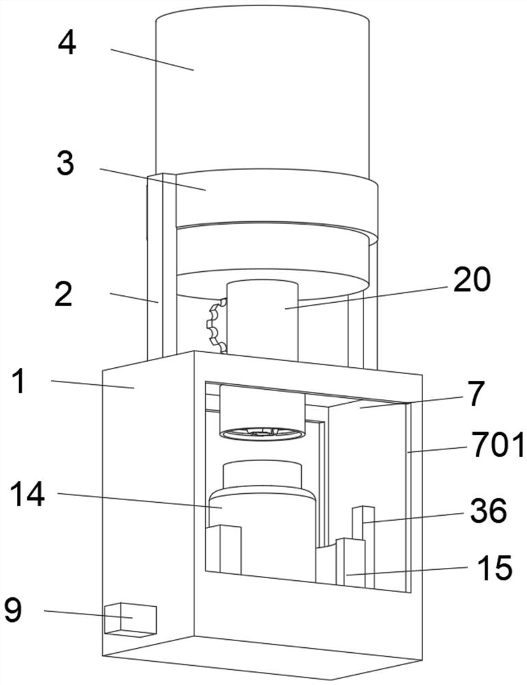 High-stability anti-spilling powder filling device for cosmetic processing