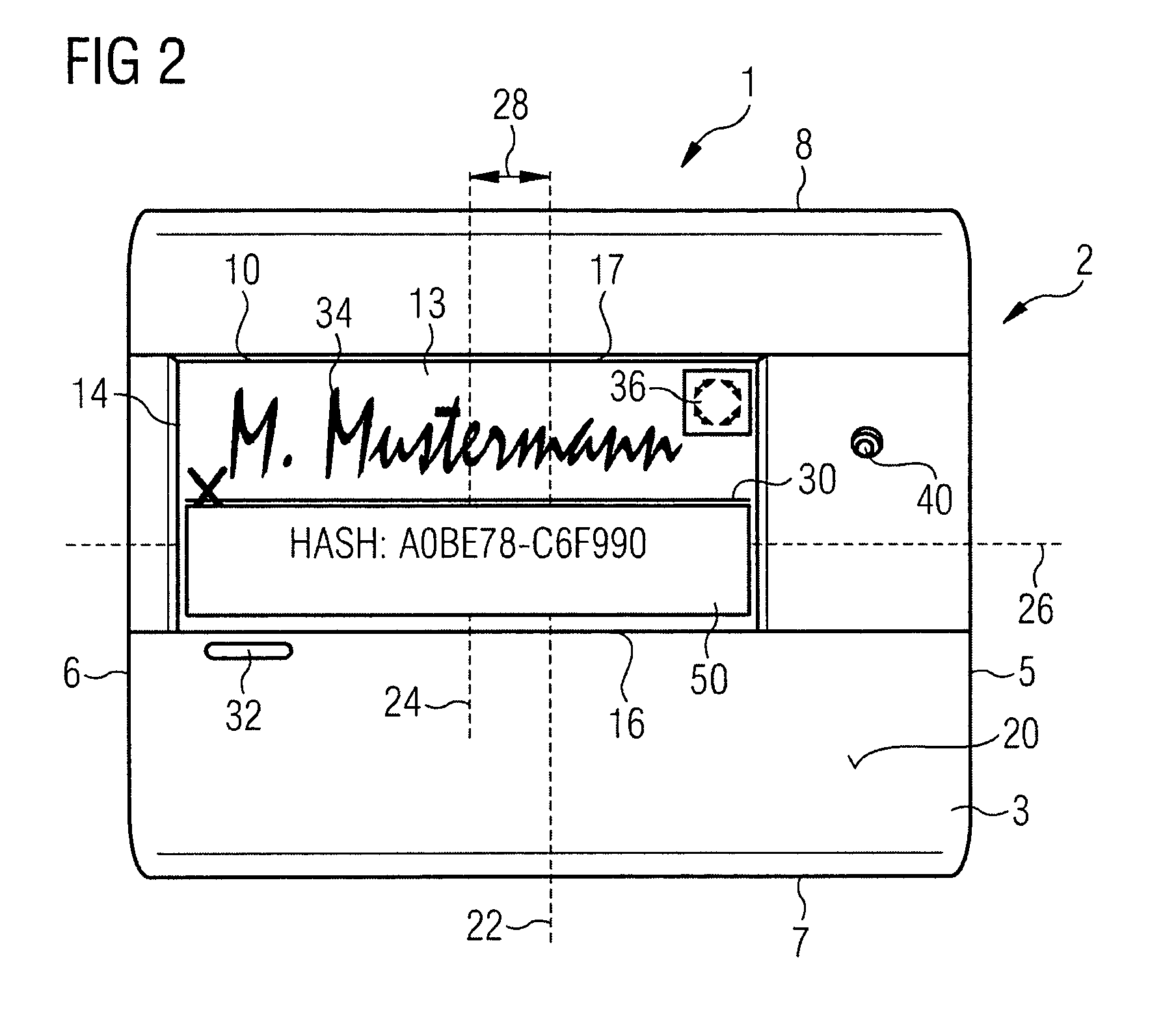 Method and device for electronically capturing a handwritten signature using embedding technique