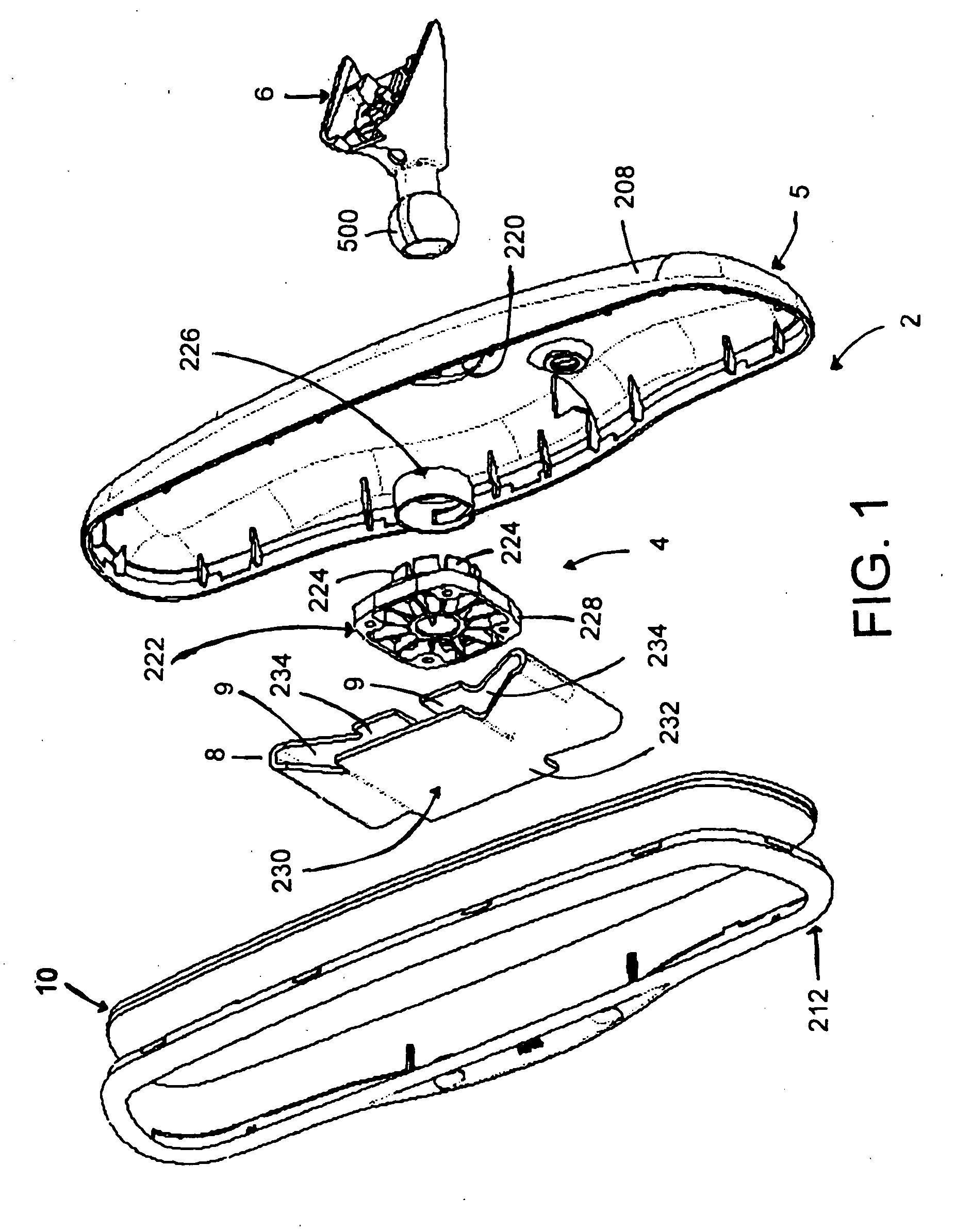 Rearview assembly having an integral crush zone